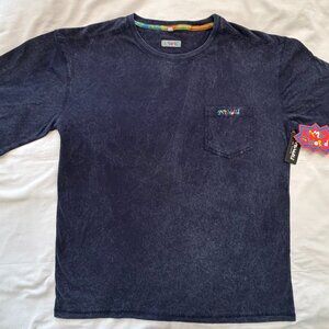 JAMS WORLD Men's Navy Cotton Stone Washed T-Shirt, Pocket, XL, with Logo, NWT